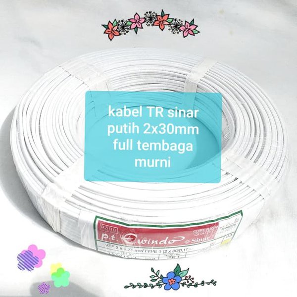 Per Roll 100 mtr Kabel SINAR TR Serabut 2X30 SNI Tembaga Murni Speaker