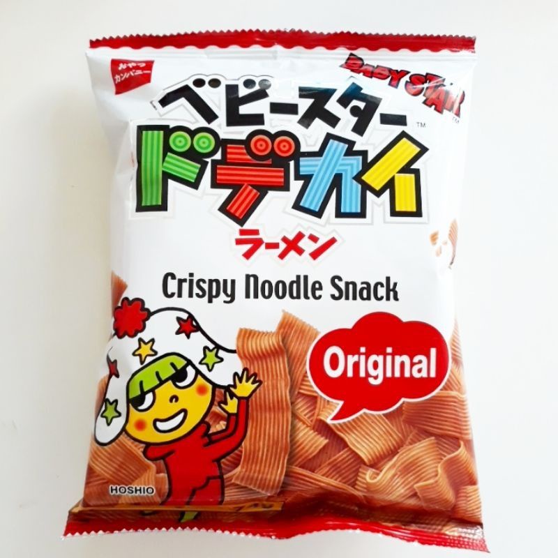Baby Star Crispy Wide Noodle Snack Original Flavour 74gr