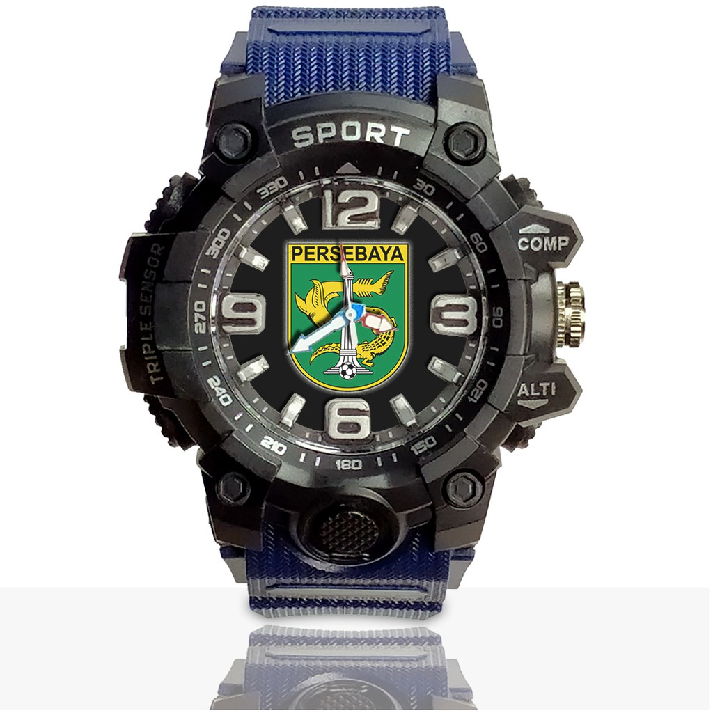 Jam Tangan Custom PERSEBAYA Ruber- Water Resistant