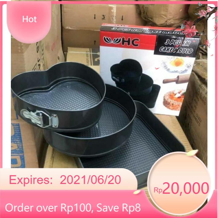 Promo Cake Mould Cetakan Kue 3 Pcs Teflon HC