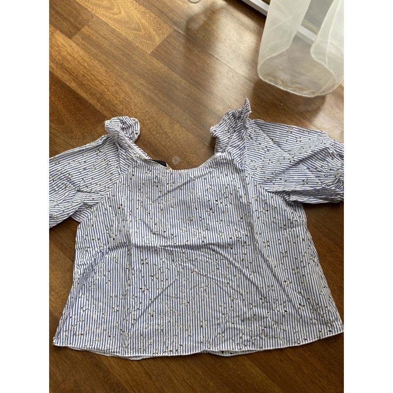 Zara Basic Summer Eyelet Top Preloved