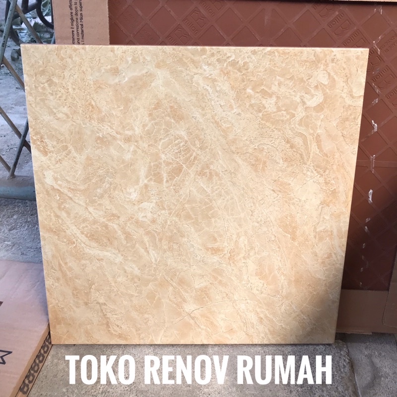 keramik lantai 40x40 cream motif marmer (mengkilap)/ keramik lantai cream motif/ keramik cream motif