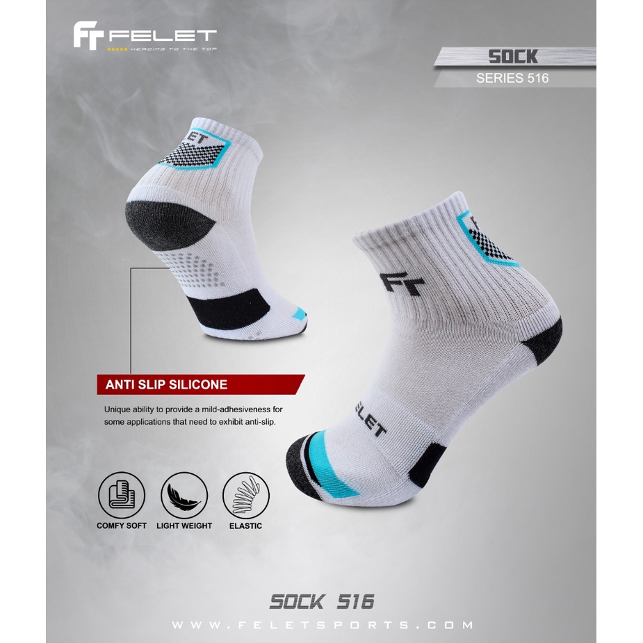 Kaos Kaki Badminton Pria / Wanita Dewasa FELET Original - Sock 516