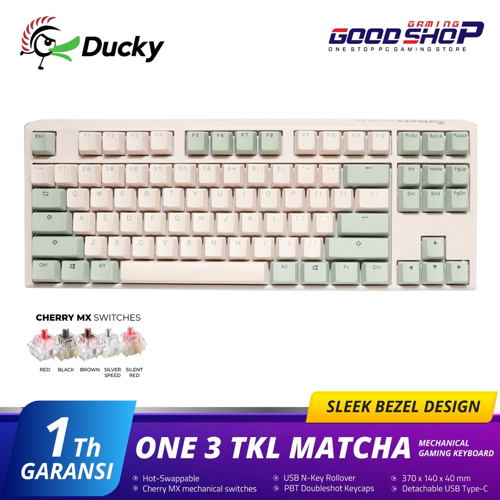 Ducky One 3 Matcha Non-LED TKL - Gaming Keyboard