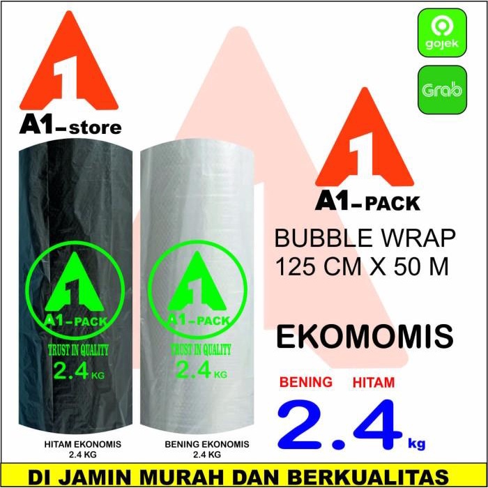 

Wraping Plastik Bubble Wrap Bening Hitam 125 X 50M A1Pack Bubblewrap Bublewrap