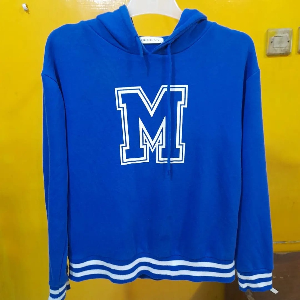 PL Hoodie Browny Polos Warna Biru