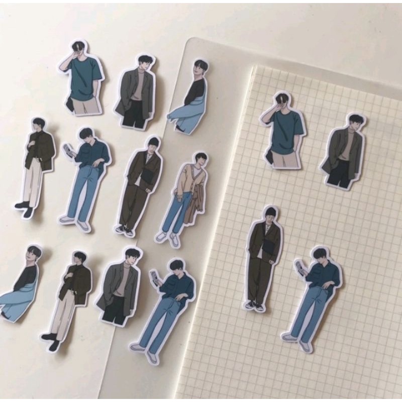 

1 PCS Sticker OOTD Korean boys