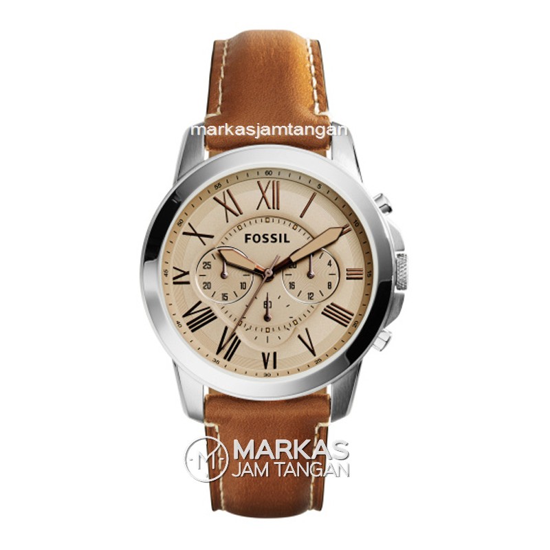 Dijual Jam Tangan Pria Fossil Grant FS-5130 Chronograph Leather ORI-BM Berkualitas