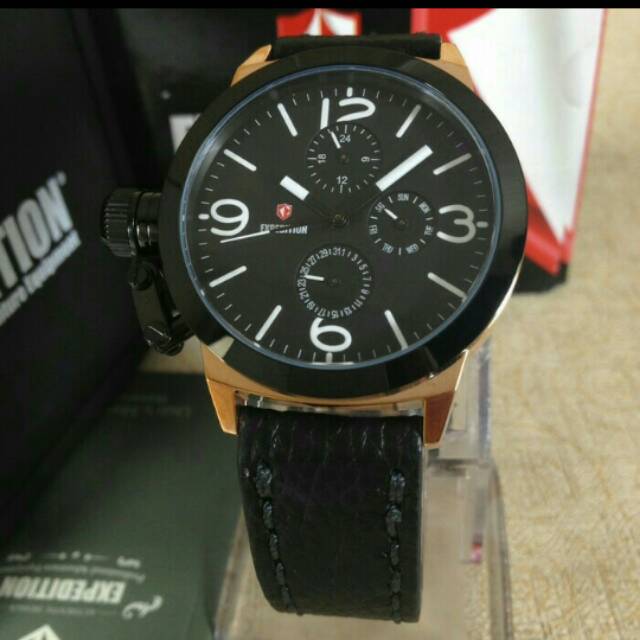 jam tangan expedition e6639 ladies blackgold 6639 ori