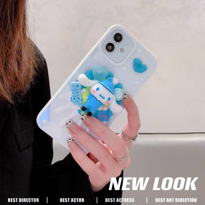 Soft case Transparan Motif Kartun 3D Untuk iPhone 13 12 11 Pro MAX Mini X XS MAX XR SE 2022 2020 7 8 Plus