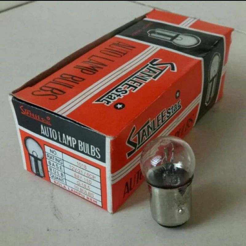 DOS AUTO BULB - BOHLAM LAMPU REM KAKI 2 KECIL 12v STANLEE STAR/1018