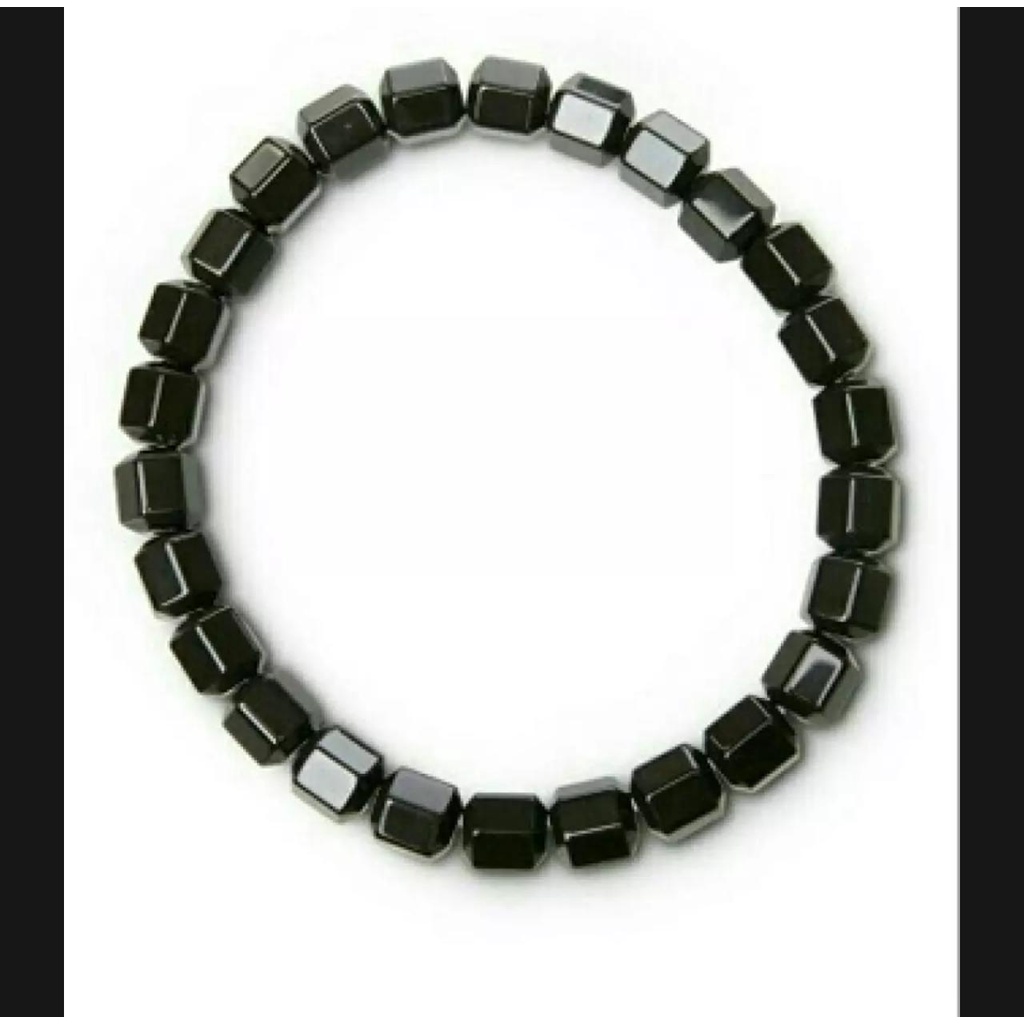 PROMOOO !!! Gelang kesehatan batu hematite MAGNET pria wanita - Natural Stone Bracelet magnetic