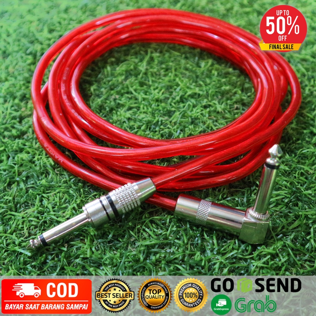 (PREMIUM) Kabel Jack Gitar Kualitas Premium 3m dan 5m