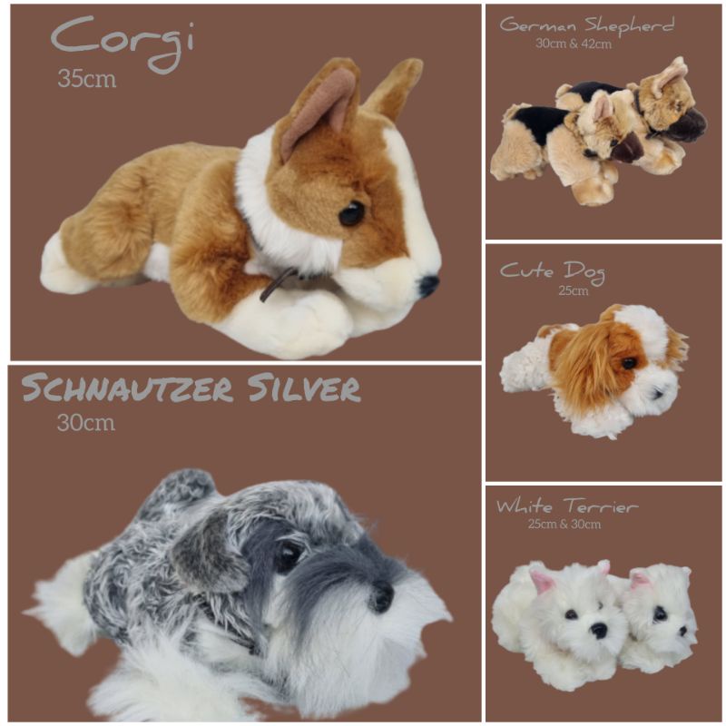 BONEKA ANJING CORGI SCHNAUTZER TERRIER GERMAN SHEPHERD