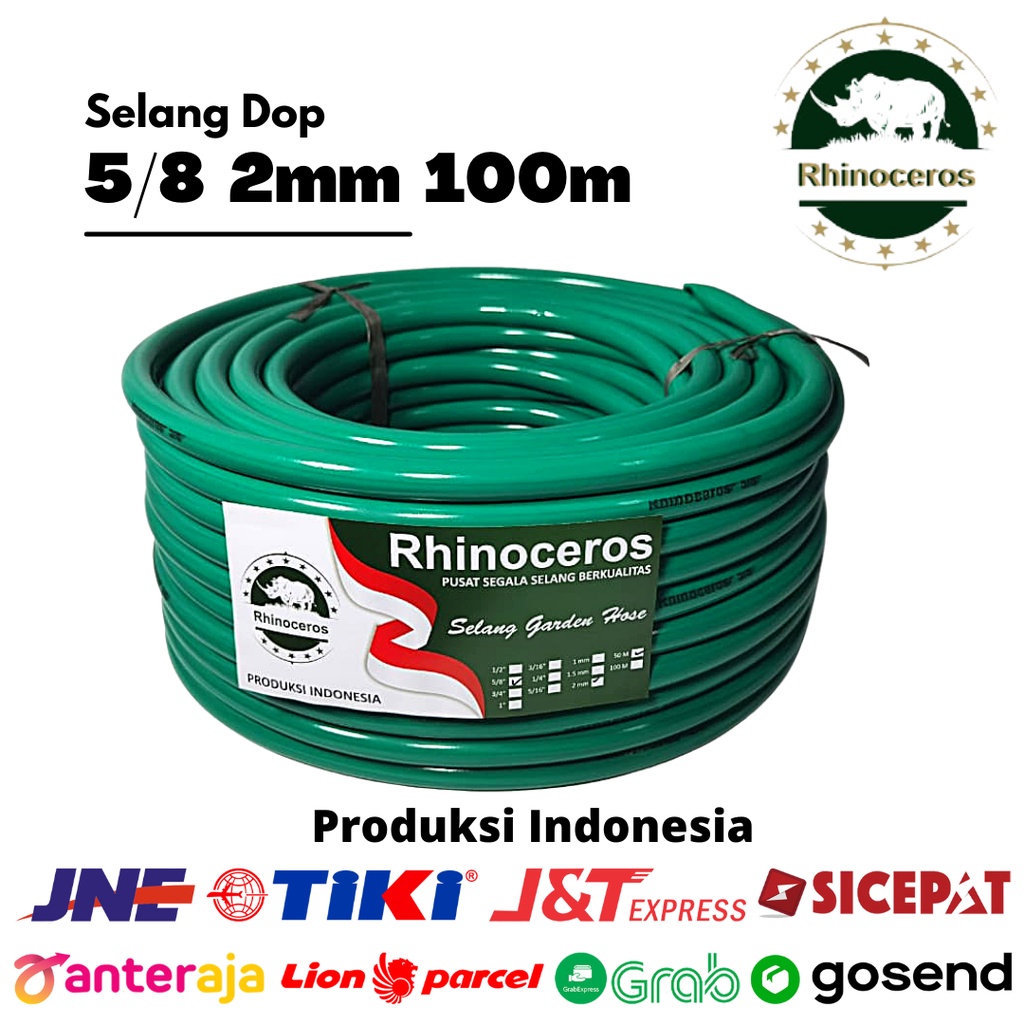 Selang Air DOP 5/8inch 2MM 100Meter Rhinoceros Selang Air Taman