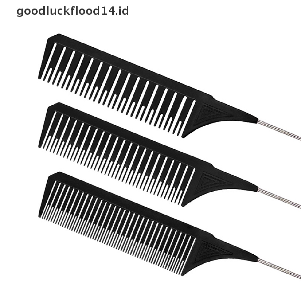 [OOID] Professional Hair Tail Comb Hair Salon High Temperature Anti-static Styling Tool ID