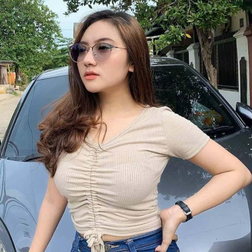 Needway Kacamata Bulat Logam Hadiah Untuk Wanita Anti Cahaya Biru Perempuan Bingkai Semi Tanpa Bingkai Kacamata Berubah Warna