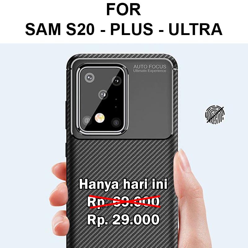 Silicone Softcase Back Cover Samsung S20 - Plus - Ultra Auto focus carbon case
