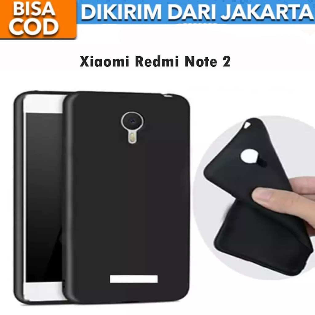 Casing Xiaomi Redmi Note 2 SoftCase Black Matte