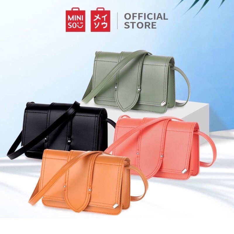 MINISO Fashionable Square Crossbody Sling Bag Tas Selempang