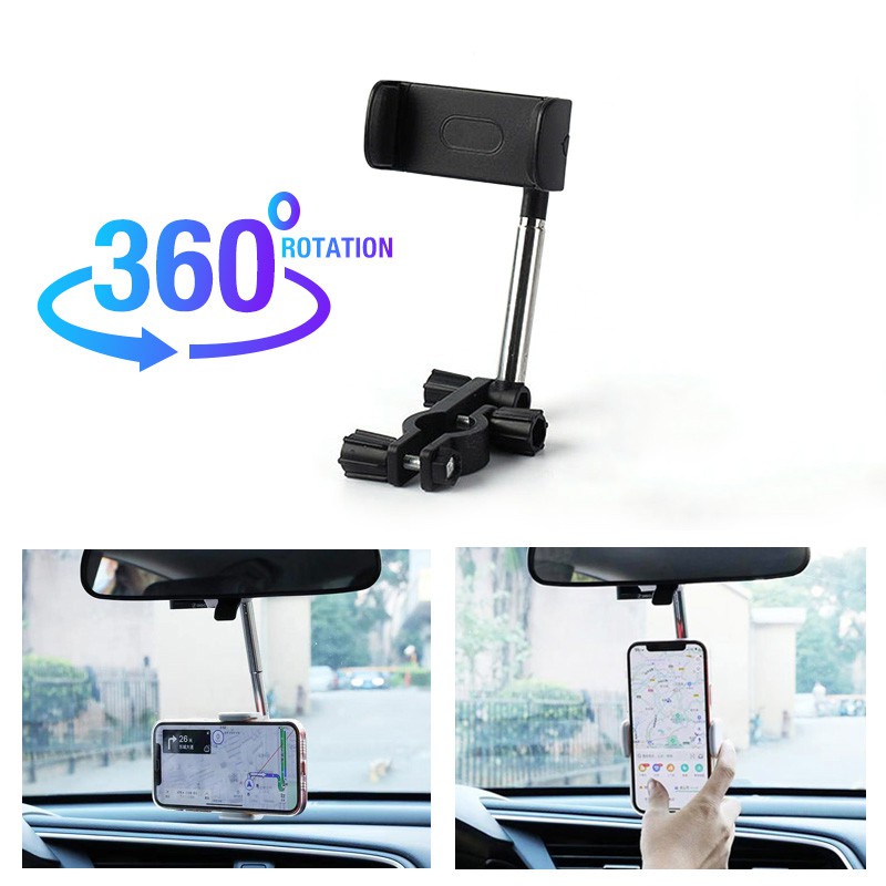 Car Holder Hp Spion Mobil Model Gantung Putaran 360 Derajat - Holder Kaca Spion HD33 / Holder Mobil HD-33