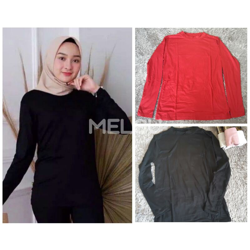 Manset Baju Tangan Panjang Wanita Bahan Spandek Rayon