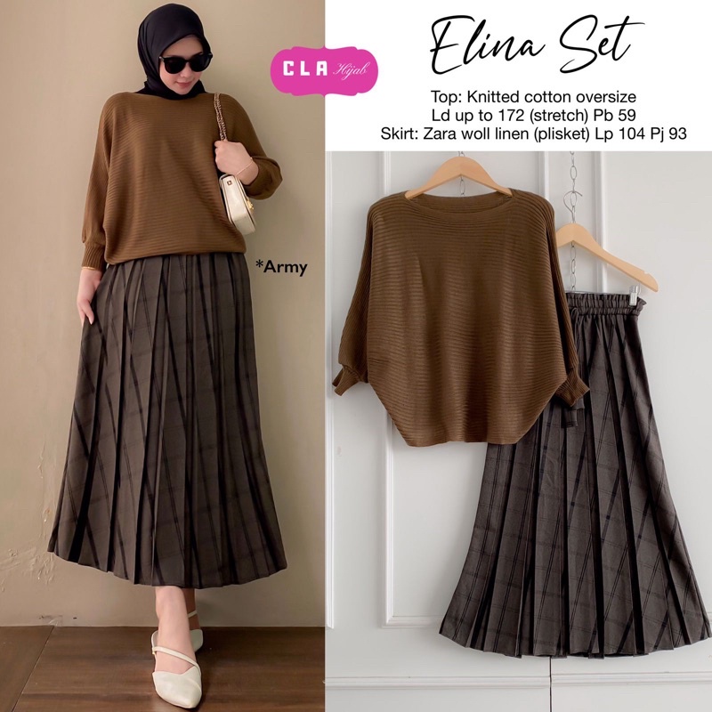 MATAYA SETELAN & ELINA SETELAN ( ATASAN + ROK ) / READY BEST SELLER-Bronzee