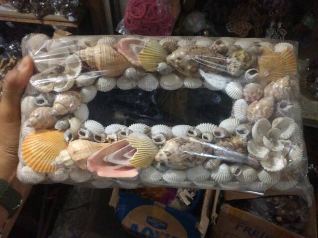 Tempat Tisu dari Kerang Ukuran Besar - Kotak Tissue