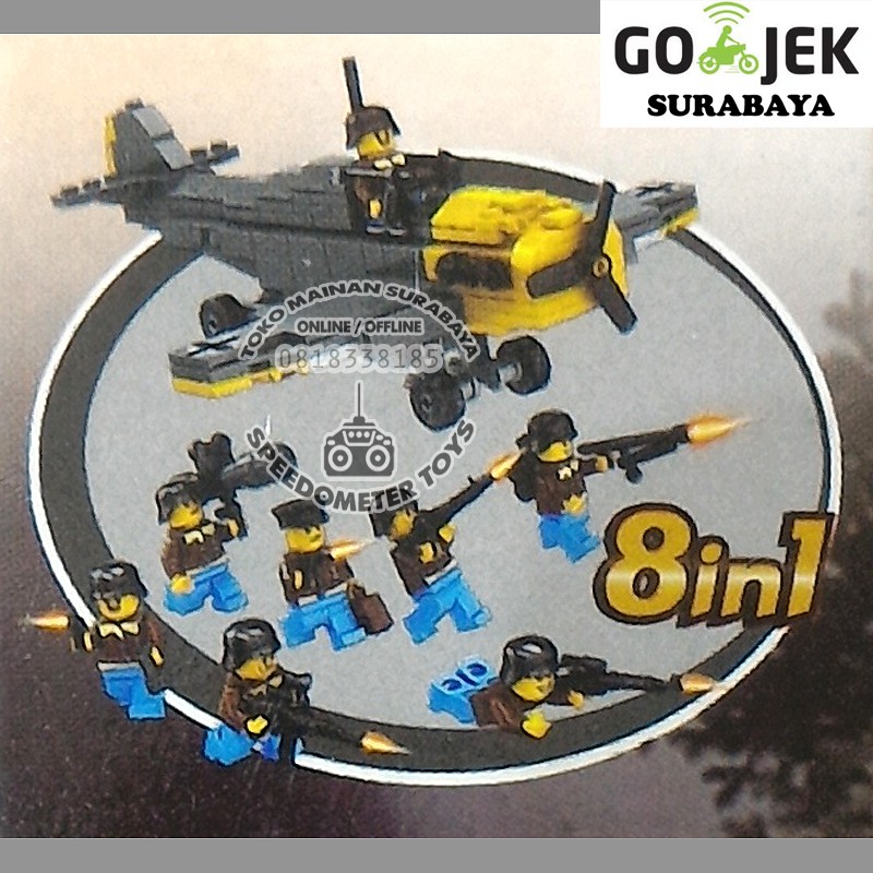 Blocks Murah (lego) Tentara Perang isi 8 | Mainan Edukasi Anak