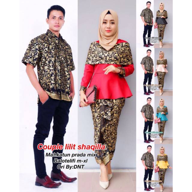 Jual Batik Edo Batik Couple Shaqilla Kemben Ayumi Peplum Aura Kasih