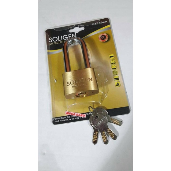 [[COD]] Gembok Soligen 50 mm Panjang/Gembok Kuningan Soligen 50 mm Panjang TERPERCAYA Kode 191