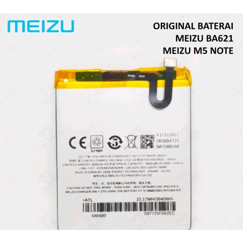 BATERAI BATRE BATTERY ORIGINAL MEIZU M5 NOTE MEIZU BA621