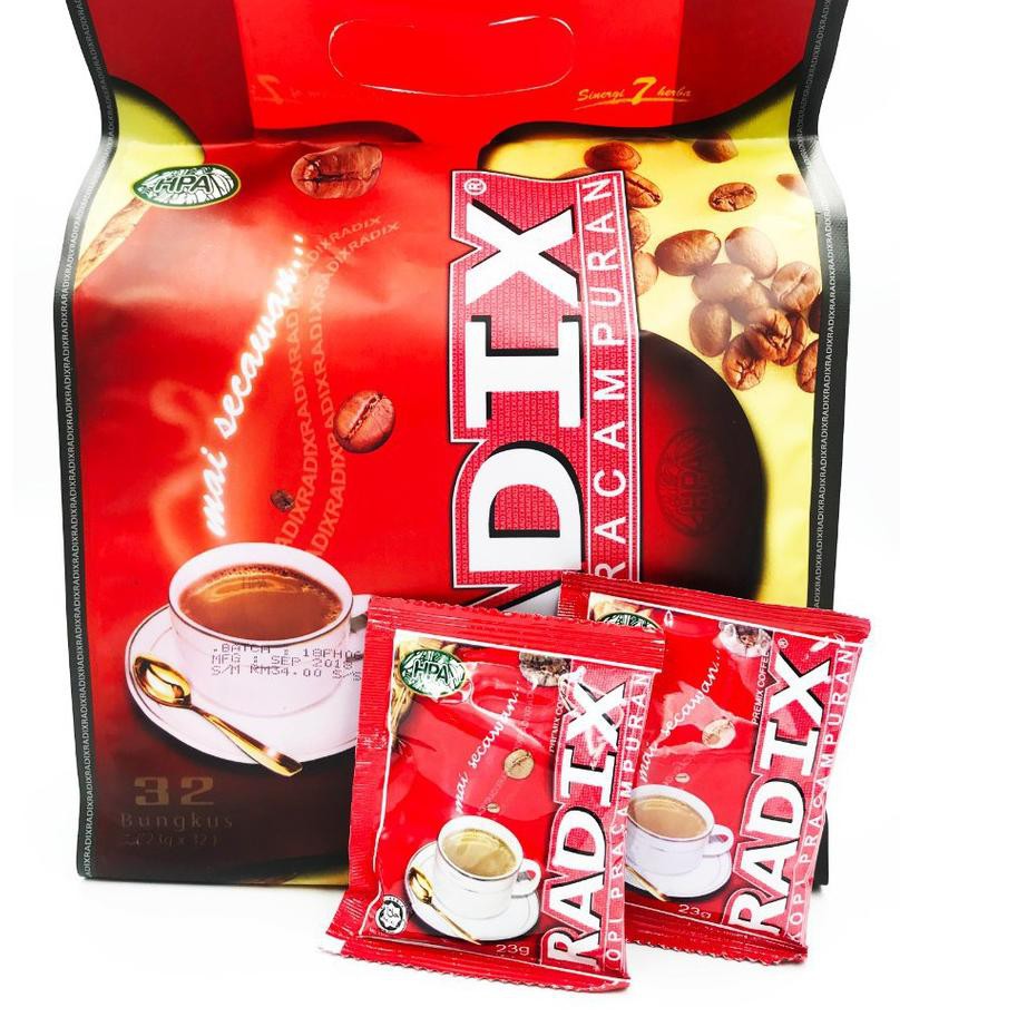 

Telah Hadir ♣ Kopi Radix Premix Coffee Kopi Pracampuran Mai Secawan isi 32Sachet HPA Malaysia Origin