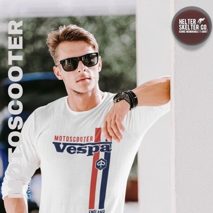 Kaos Baju Vespa Lengan Panjang England Classic Original