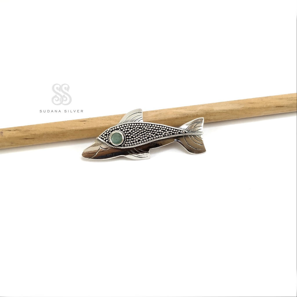 Bros Dolphin Zamrud Ruby Perak 925 Handmade Bali