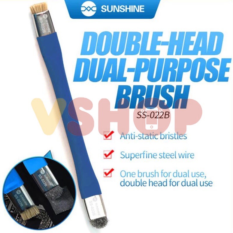 KUAS LEMBUT - KUAS KAWAT ANTI-STATIC BRUSH SUNSHINE SS-022B 2IN1