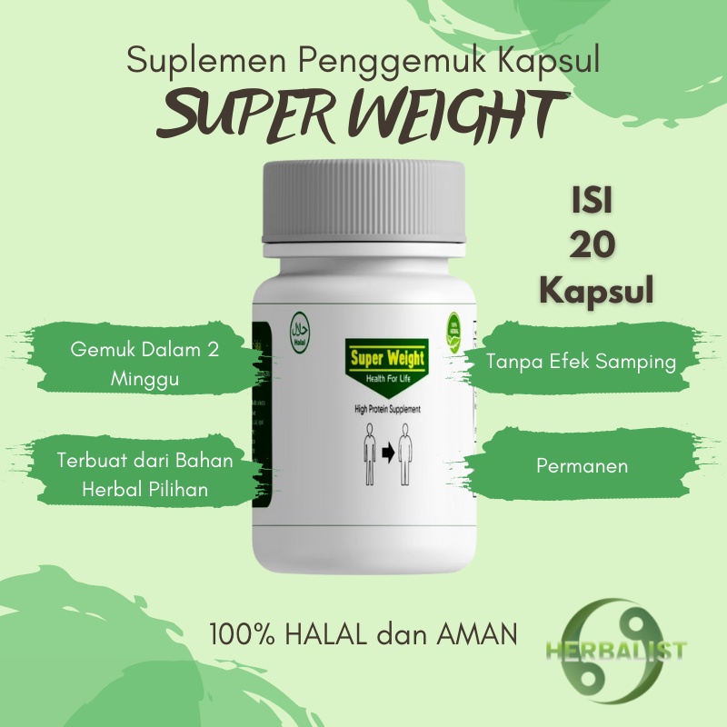 penambah berat badan permanen/obat gemuk badan permanen bpom original/kapsul penggemuk badan dewasa