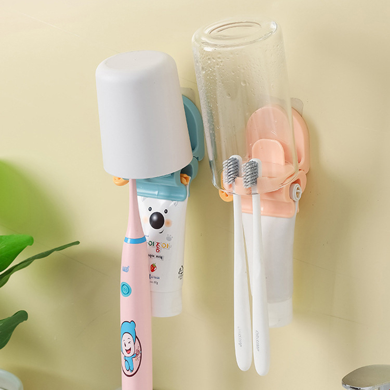 3 in 1 Rak Dispenser Pasta Gigi Bahan Plastik Untuk Kamar Mandi