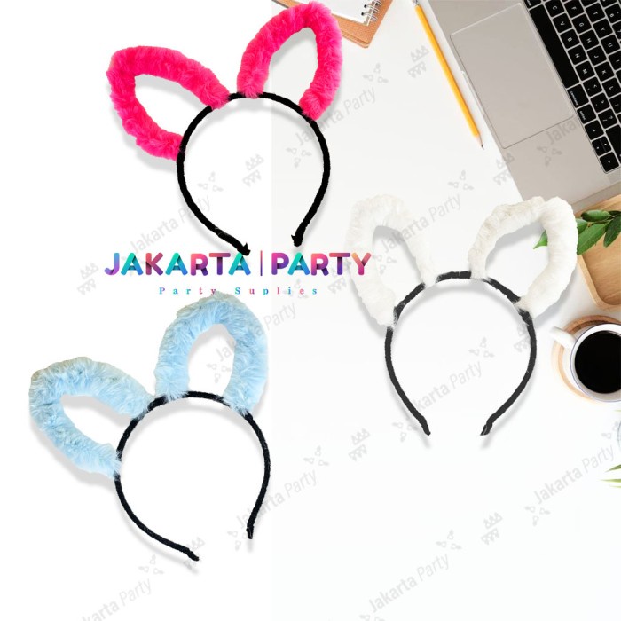 Bando Telinga bulu halus / Bando Lucu / Bando Bulu / Bando Cosplay