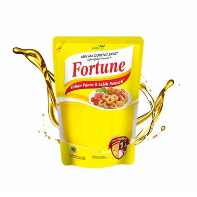 

Minyak goreng fortune pouch 2x penyaringan 2 liter