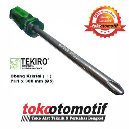 Obeng Kristal Plus (+) PH1 x 300mm (5) TEKIRO Japan | Plus - Kembang Original