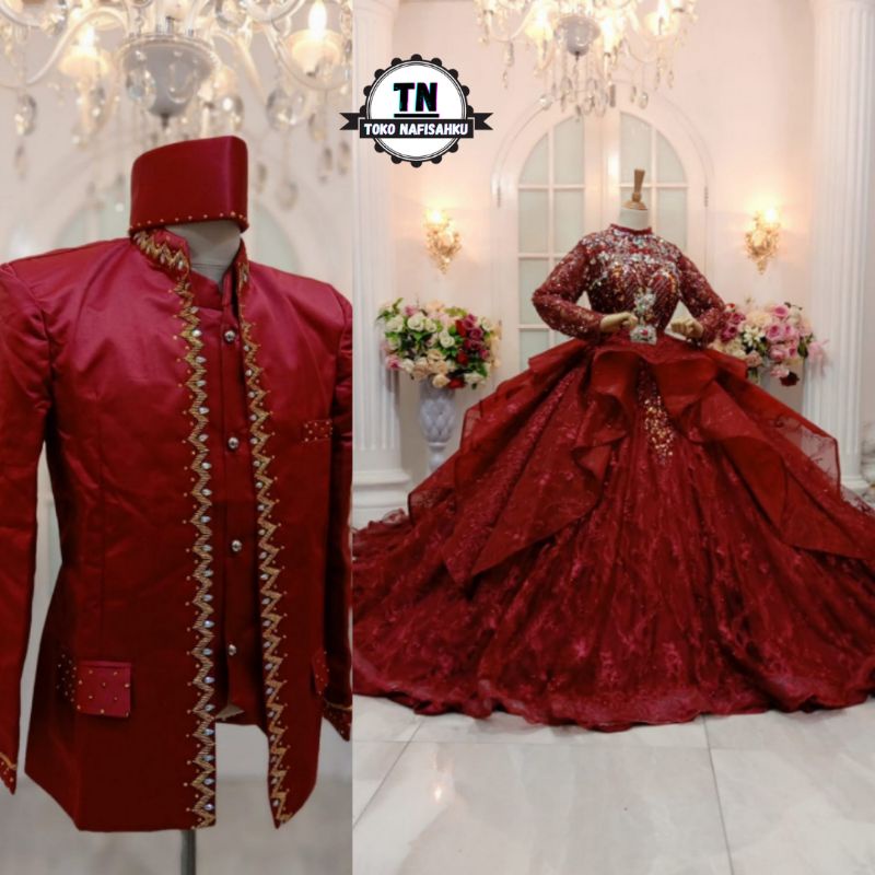 paket komplit gaun pengantin couple | baju pengantin modern | kebaya pengantin | dress pengantin