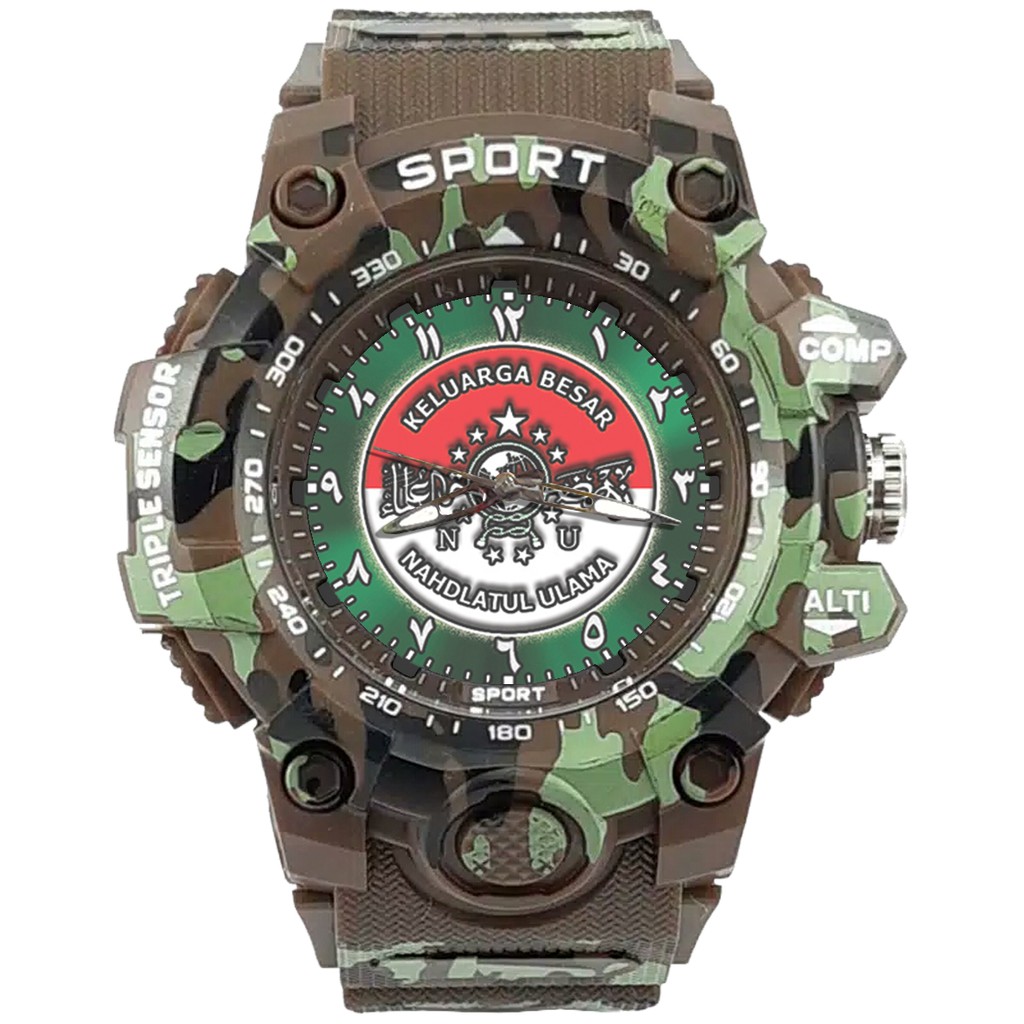 {Istimewa} Jam Tangan KELBES - NAHDLATUL ULAMA Coklat Army Water Resistant