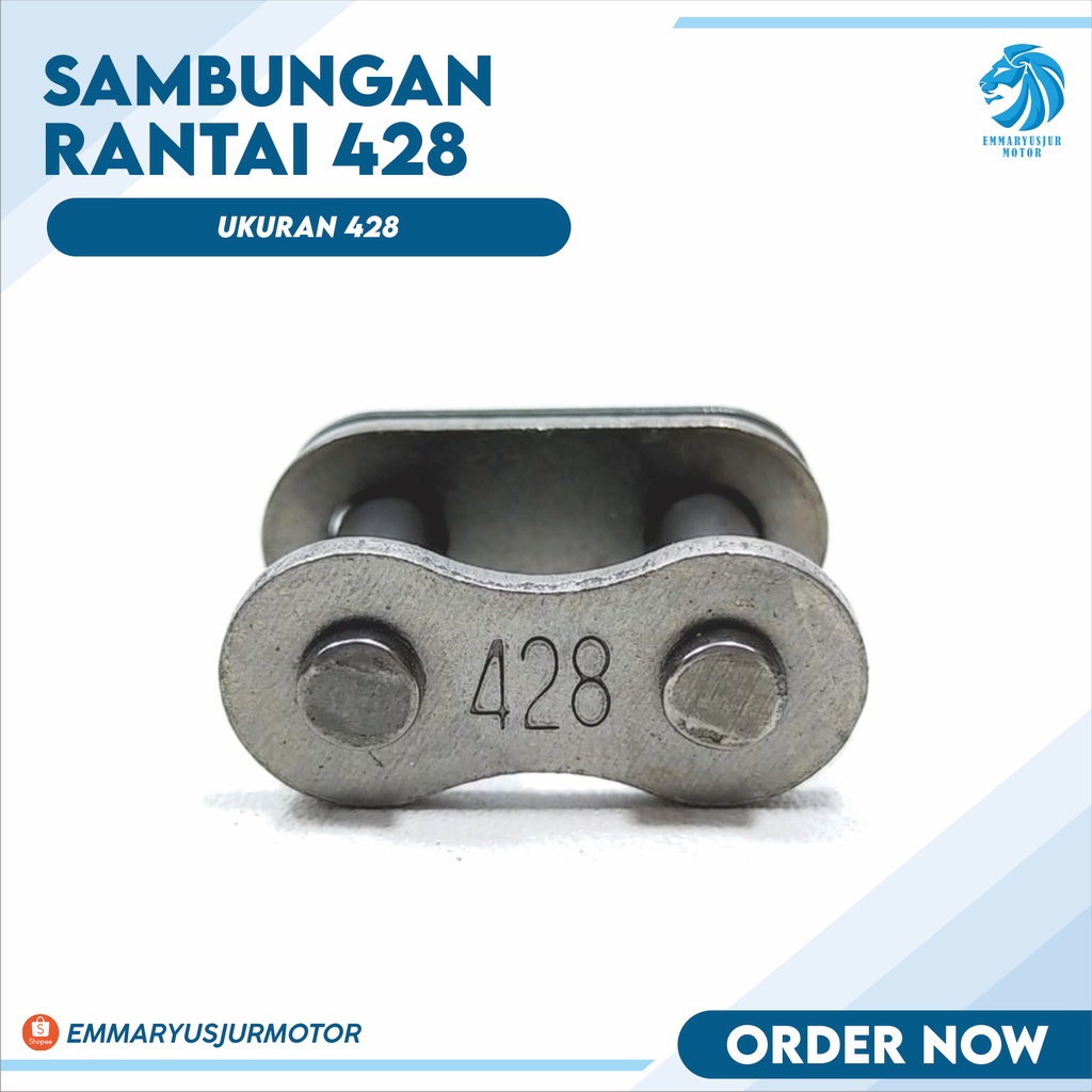SAMBUNGAN RANTAI MOTOR 428 SILVER