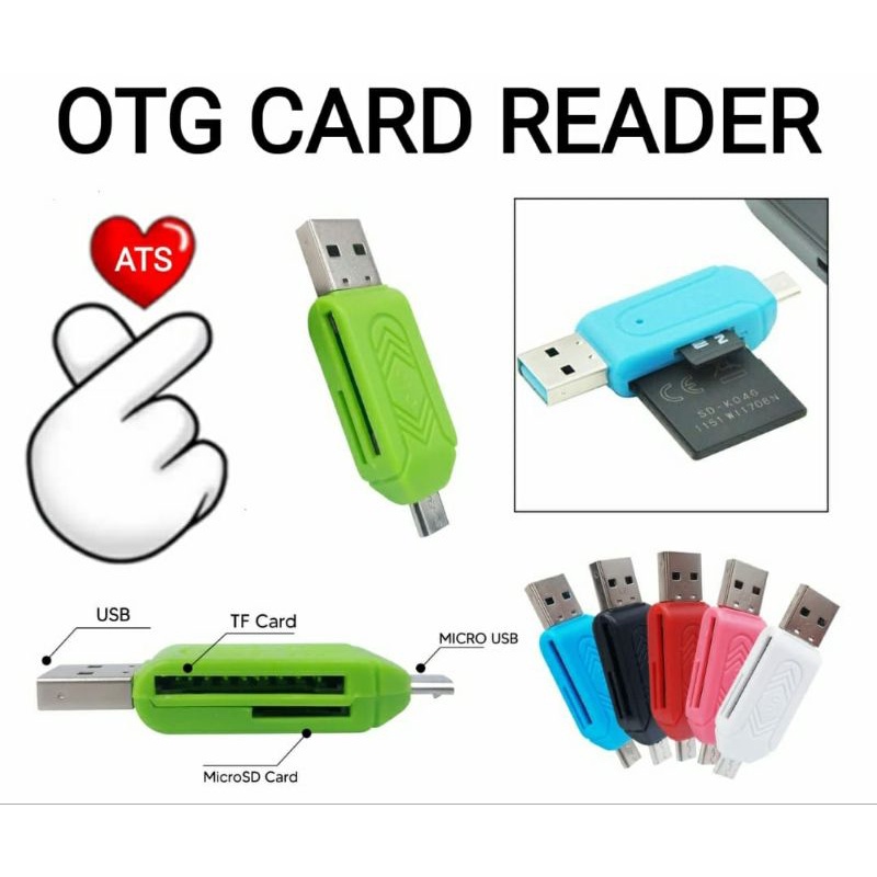 Card reader OTG Card Reader 2 Slot OTG mini 2in1 for MicroSD / SD OTG