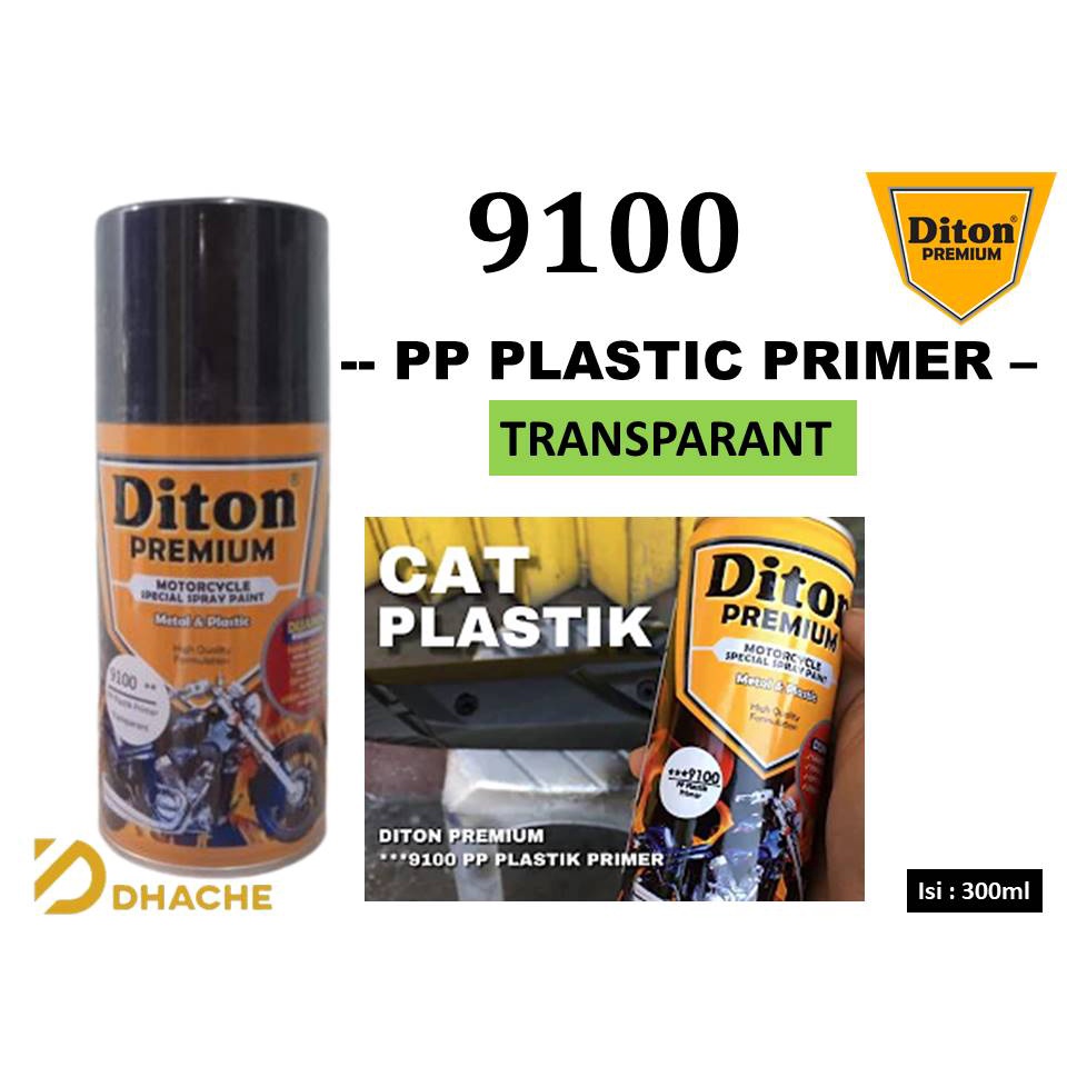 Cat Pilox Diton Premium 9100 PP Plastic Primer 300cc Epoxy Poxy Foxi Transparan bodi kasar plastik