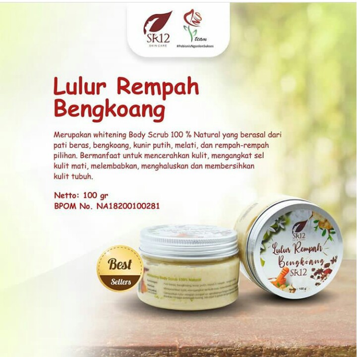 TERBUKTI LULUR BENGKOANG CERAH ALAMI/PERONTOK DAKI/LULUR HERBAL SR12 BPOM