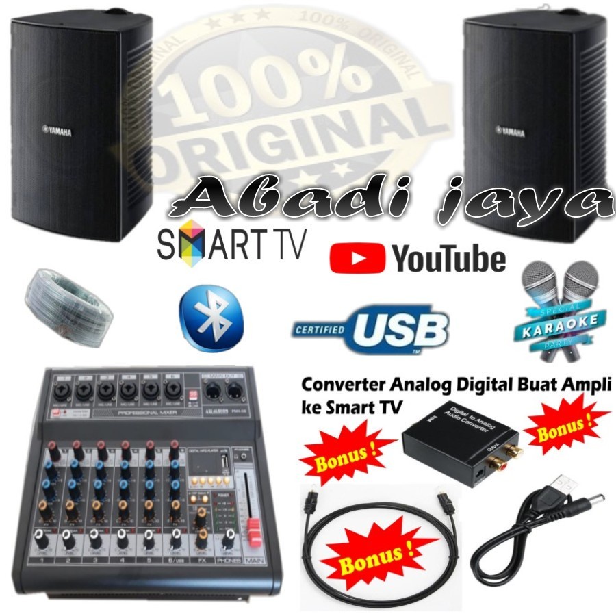 paket sound system 2 speaker cafe gudang yamaha vs6 axl audion pmx 06