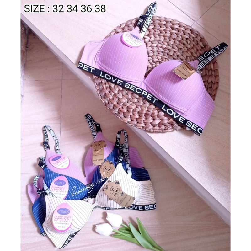 Bra BH Wanita Fema Super Soft Tanpa Kawat - 109