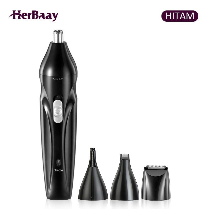 

Herbaay 4-in-1 Mesin pemangkas alis pencabut bulu hidung mesin cukur rambut sideburns alat cukur cod